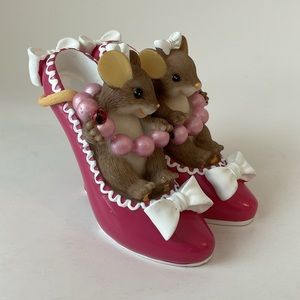 Enesco “Sole Sisters” Charming Tails Mice in Shoes Figurine Ornament 2009
